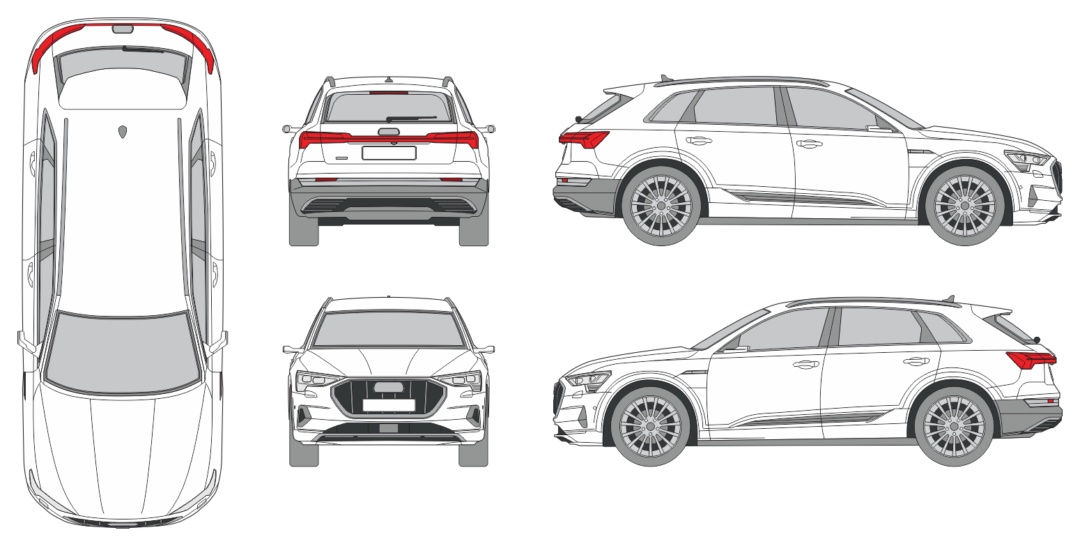 Audi e-tron 2018 Station Wagon Car Template