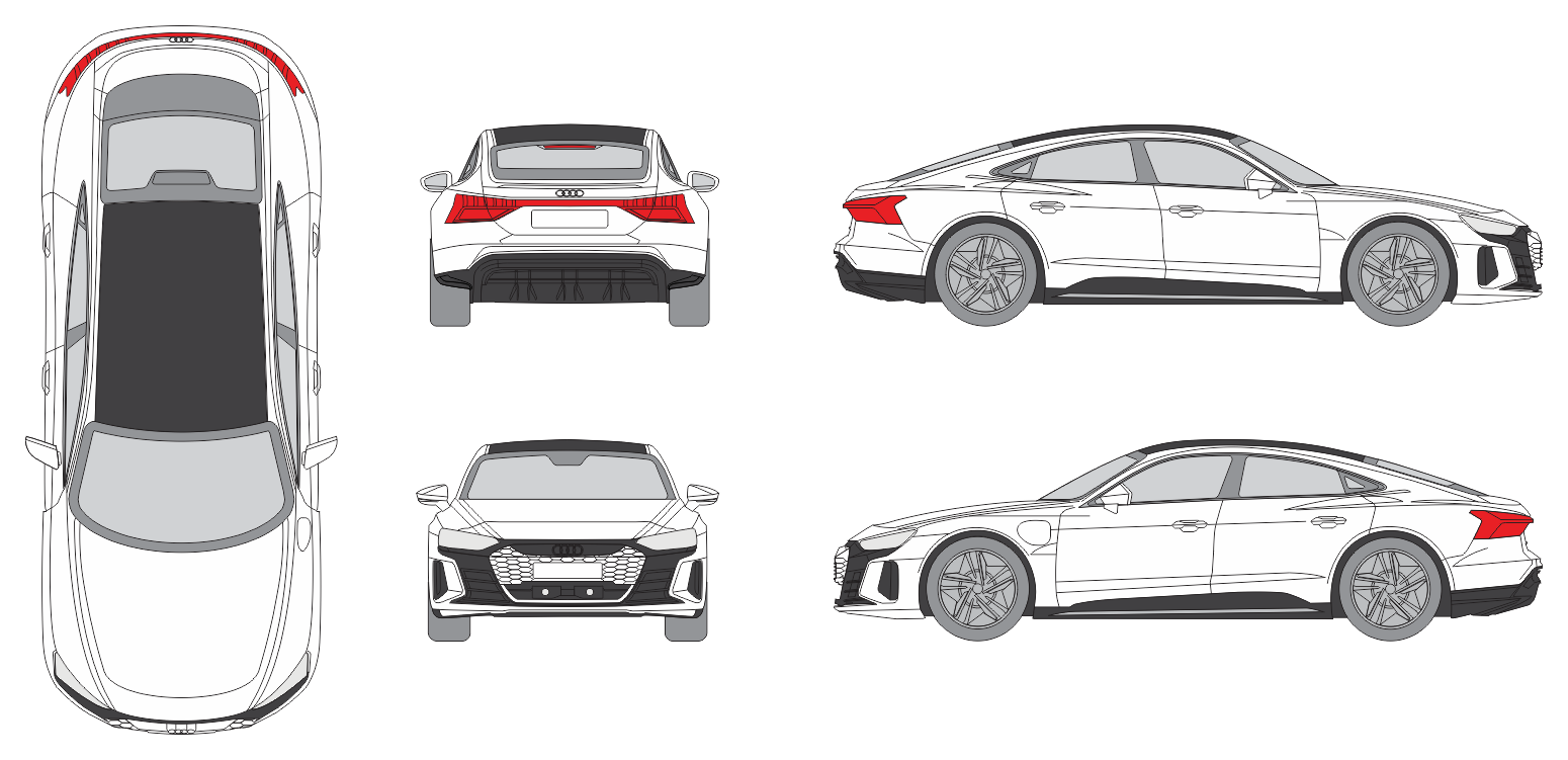 Audi e-tron GT 2020 Car Template