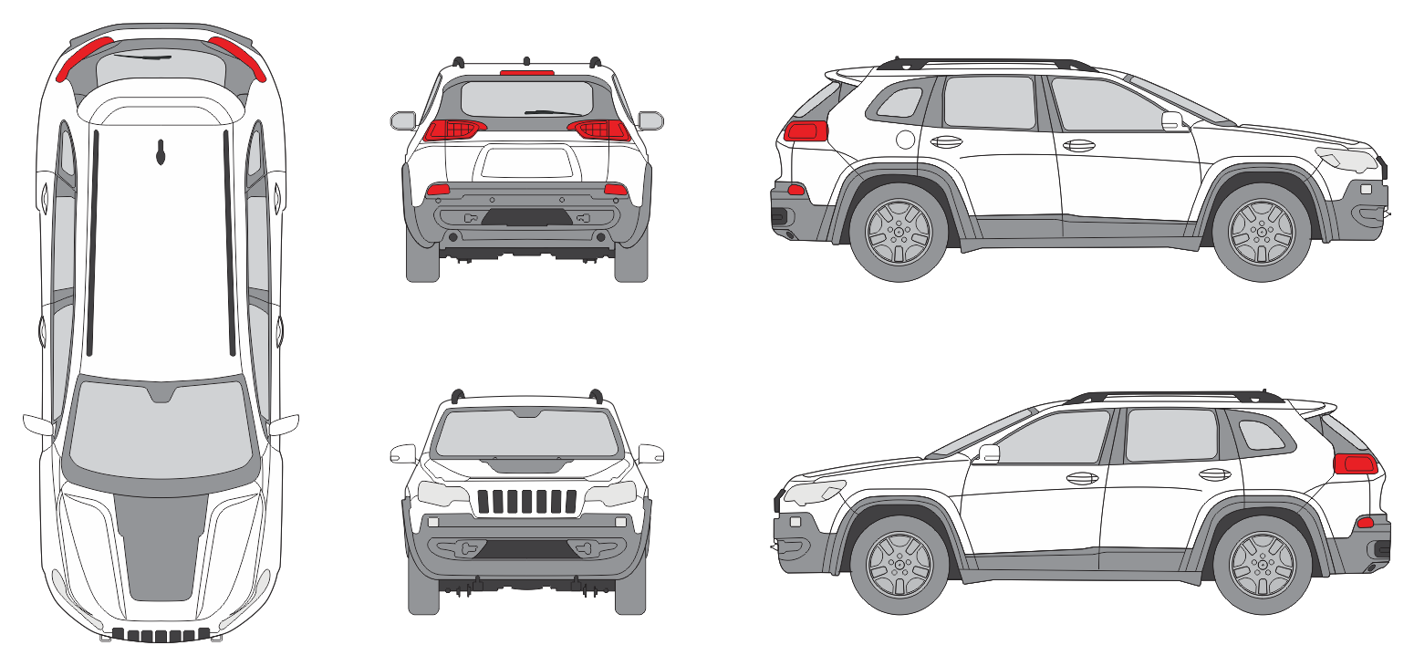 Jeep Cherokee 2019 SUV Template
