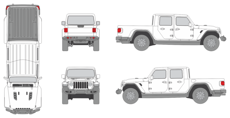 Jeep Gladiator 2020 Vehicle Template