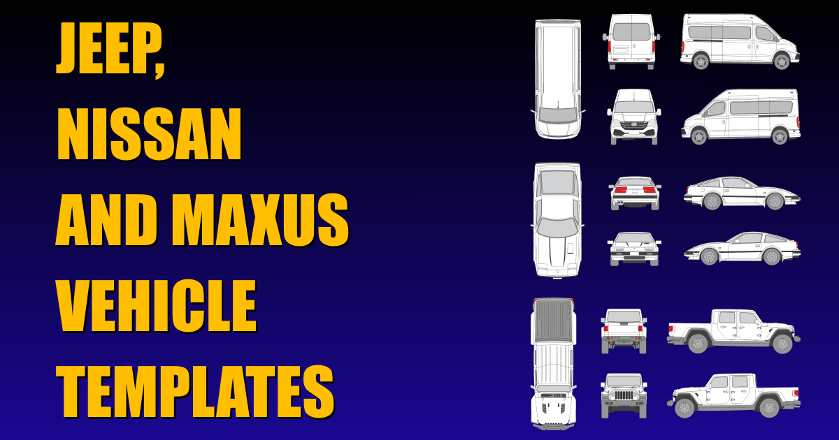 Vehicle Templates For Jeep, Nissan and Maxus