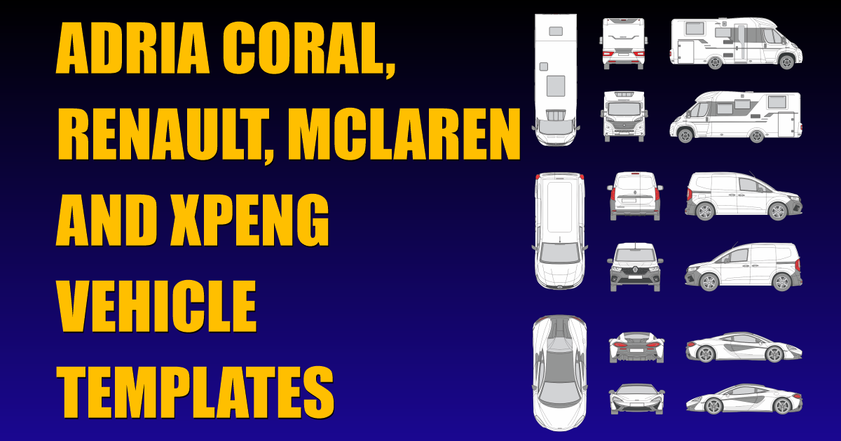 Adria Coral, Renault, McLaren and XPENG Vehicle Templates Added
