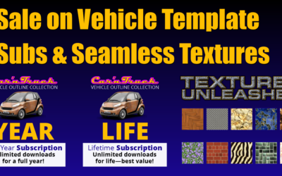 Sale on Vehicle Template Subscriptions and Seamless Textures