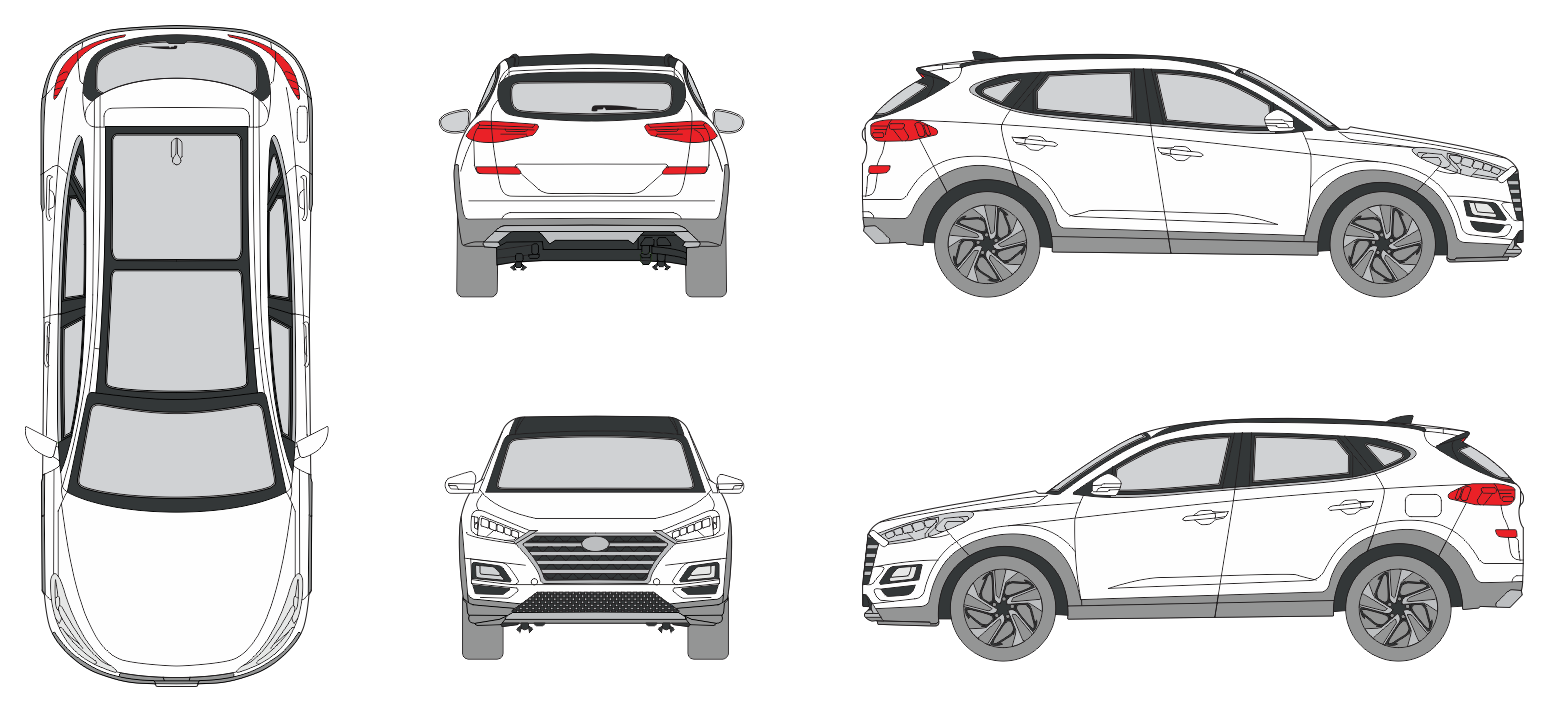 Hyundai Tucson 2015 SUV Template