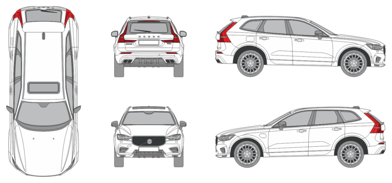 Volvo XC 60 Recharge 2015 SUV Template