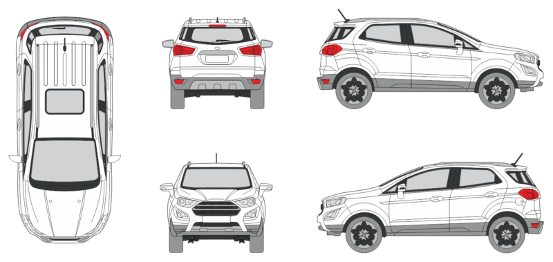 Ford Ecosport 2017 SUV Template
