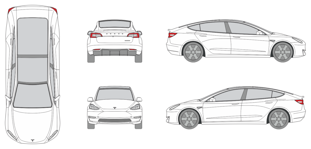 Tesla Model 3 2022 Car Template