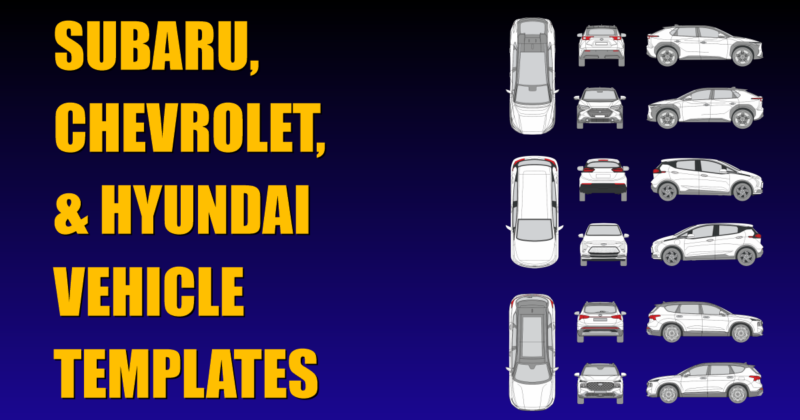 Subaru, Chevrolet and Hyundai Vehicle Templates Added
