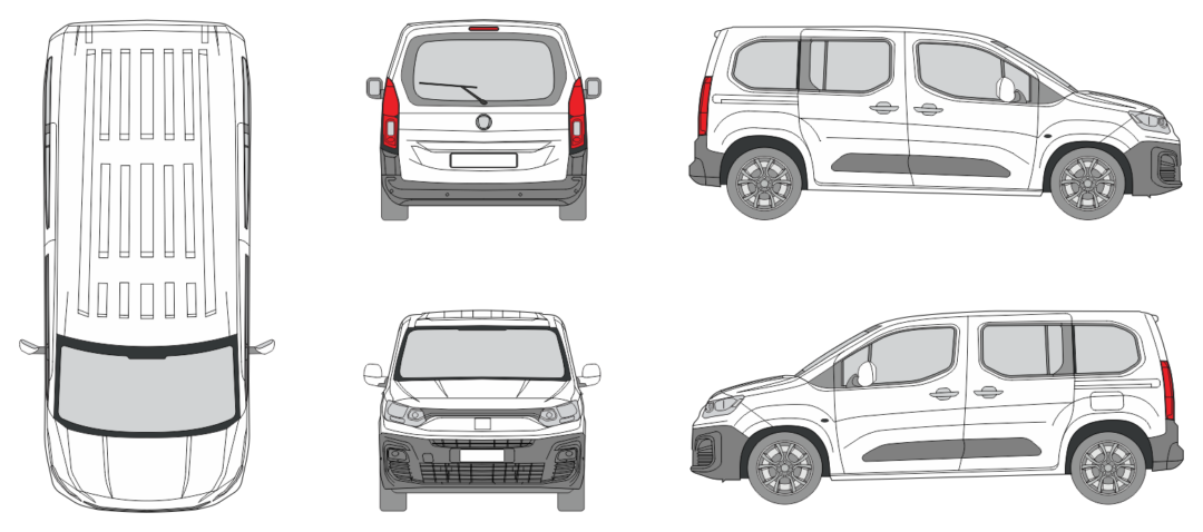Fiat Doblo Combi 2022 Minibus Template