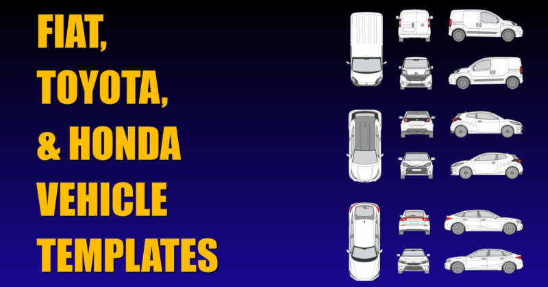 Fiat, Toyota and Honda Vehicle Templates Added