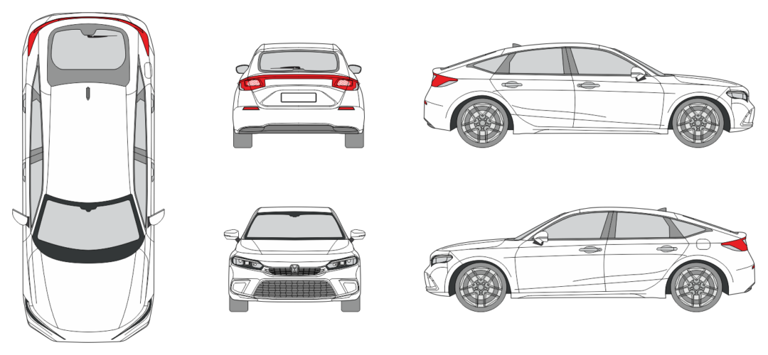 Honda Civic 2022 Car Template