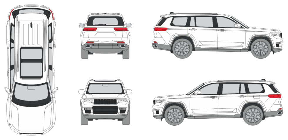 Jeep Grand Cherokee 2021 Long - Vehicle Templates Unleashed