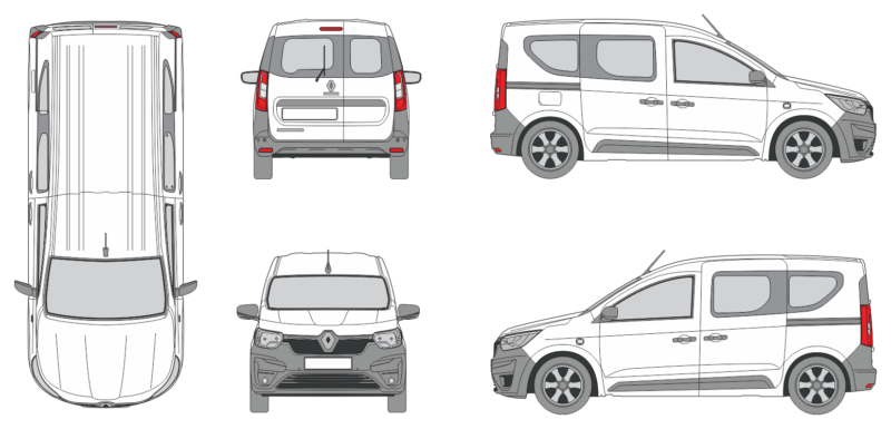 Renault Express 2021 Minivan Template