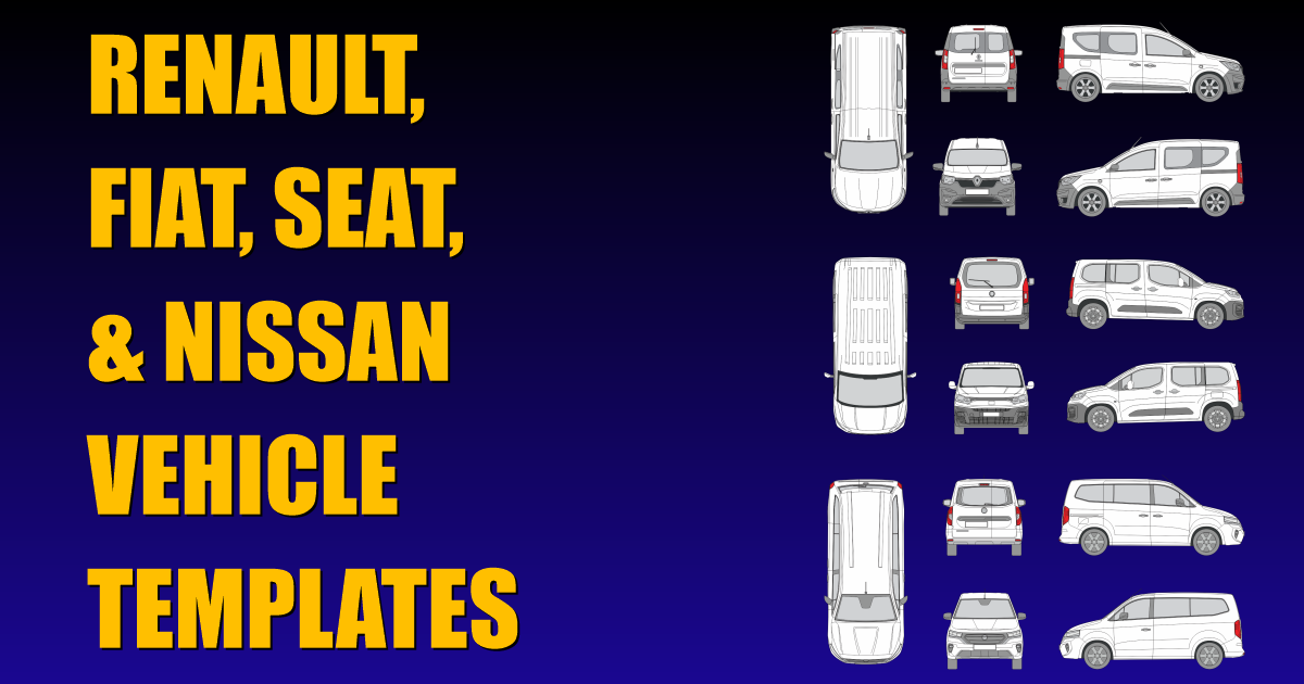Renault, Fiat, Seat and Nissan Vehicle Templates Added to Collection