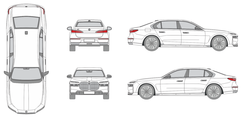 BMW i7 2022 Car Template