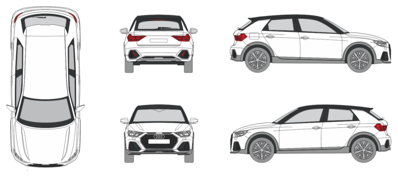 Audi A1 Citycarver 2019 Car Template