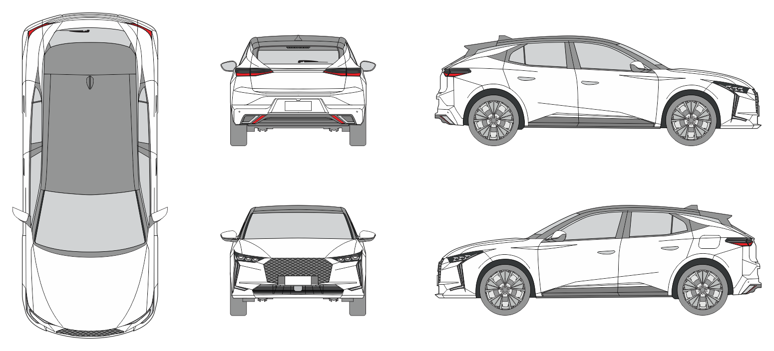 DS 4 Recharge 2021 Car Template