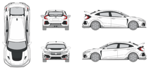Honda Civic Type R 2017 Car Template