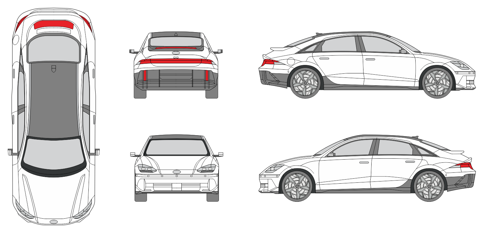 Hyundai Ioniq 6 2022 Car Template