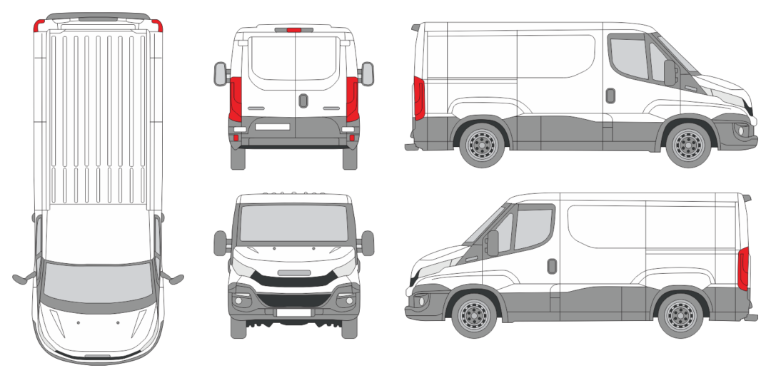 Iveco Daily 2020 Short Step Van Template