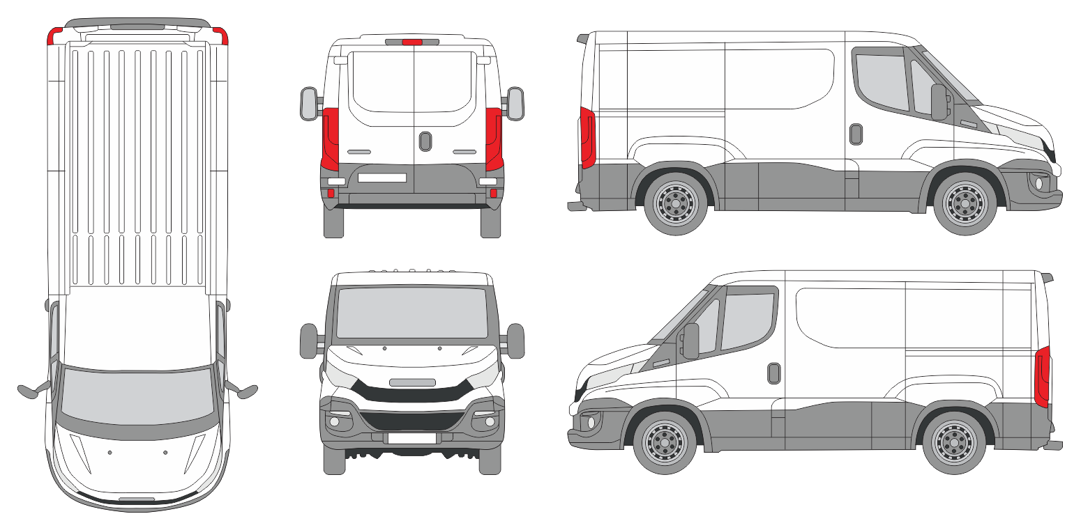 Iveco Daily 2020 Short Step Van Template