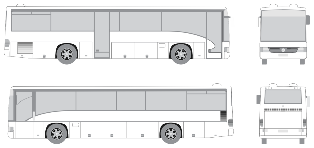 Mercedes Benz O 550 Integro 1998 Single Door Bus Template