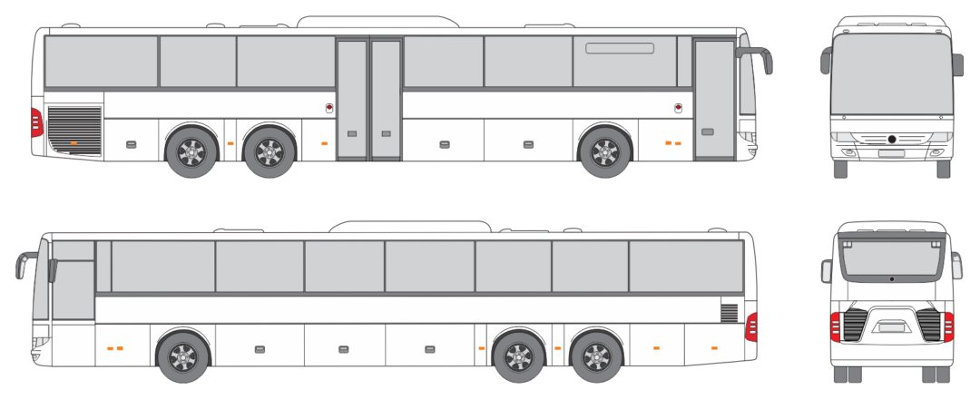 Mercedes Benz O 550 Integro L 2015 Bus Template