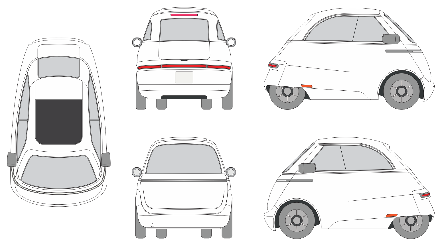 Microlino M-cro 2022 Car Template