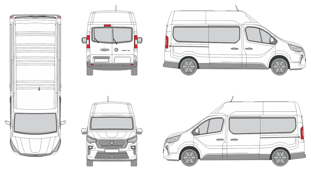 Nissan Primastar High 2021 Van Template