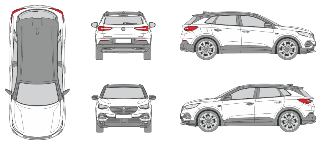 Opel Grandland 2021 SUV Template