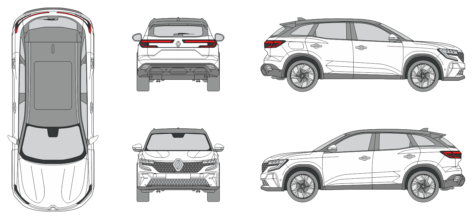 Renault Austral 2022 SUV Template