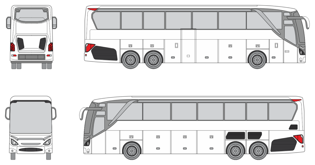 Setra S 516 HD 2017 Bus Template