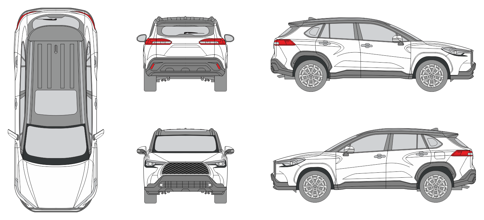 Toyota Corolla Cross 2022 SUV Template