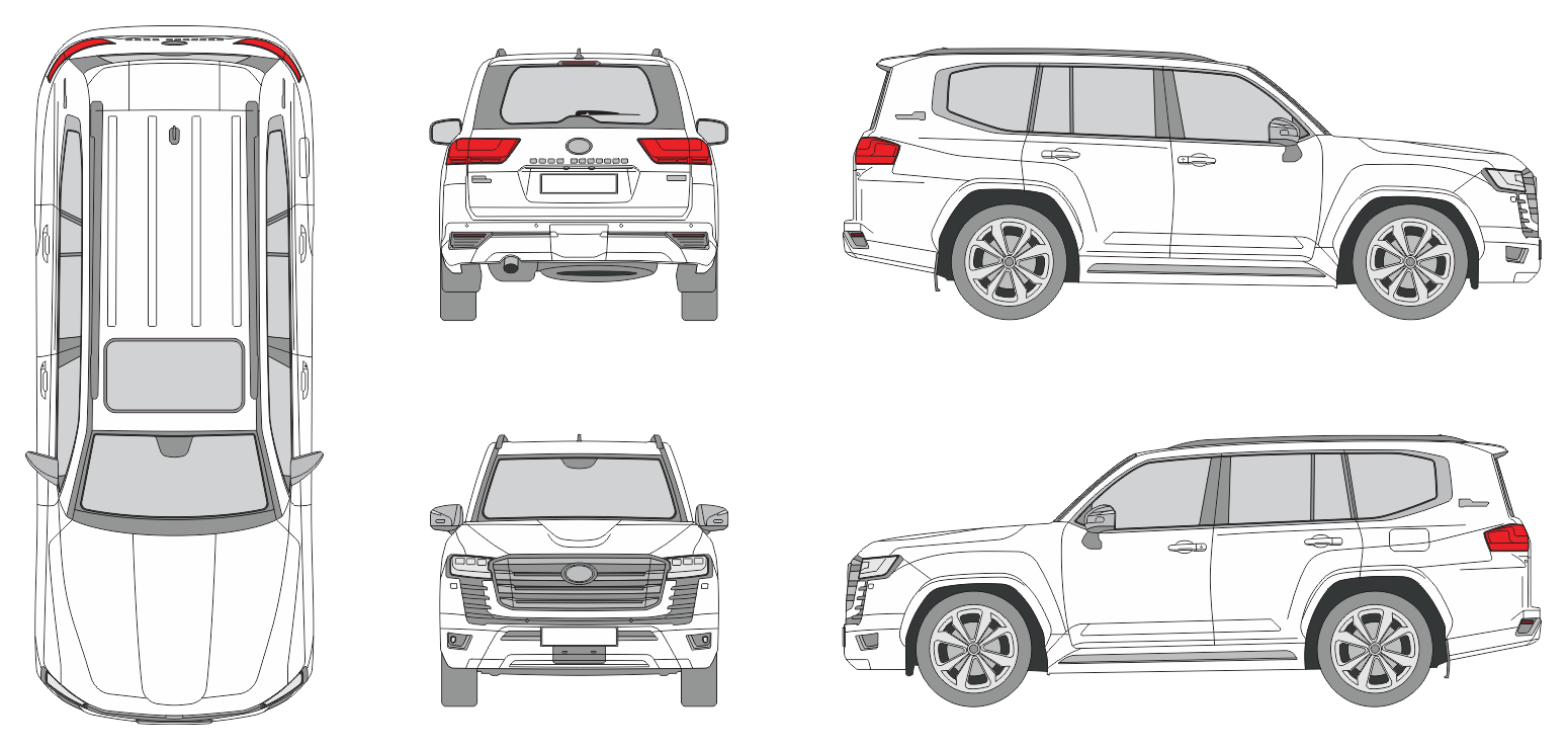 Toyota Landcruiser 2021 SUV Template