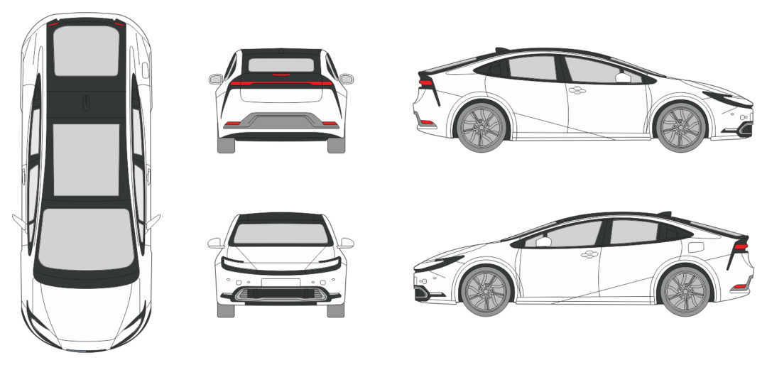 Toyota Prius 2023 Car Template