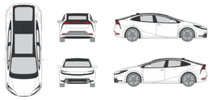 Toyota Prius 2023 Car Template