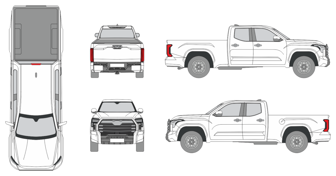 Toyota Tundra 2021 Pickup Template