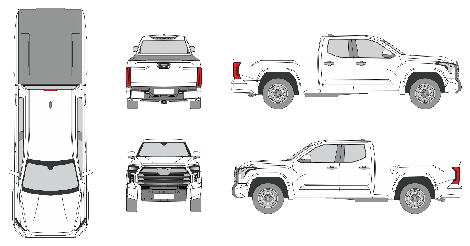 Toyota Tundra 2021 Pickup Template