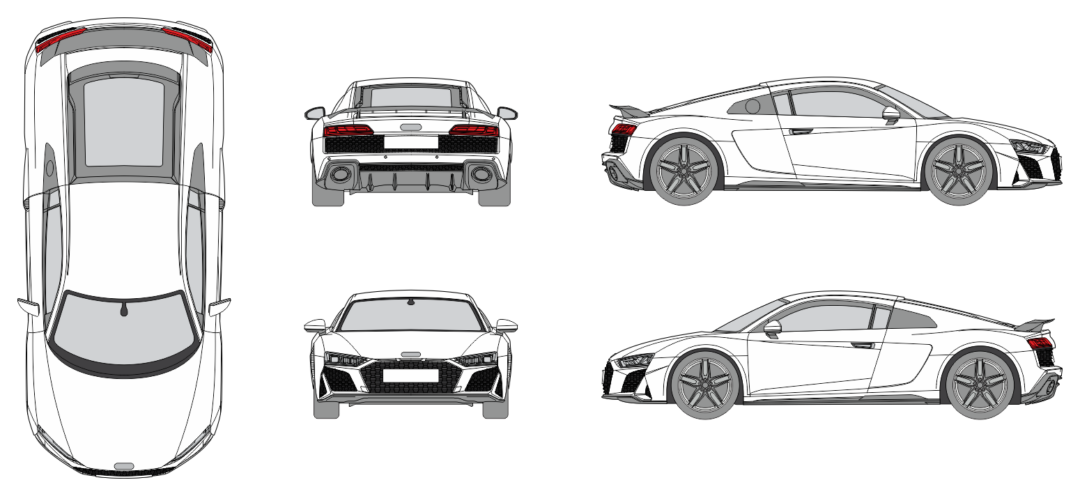 Audi R8 2019 Car Template