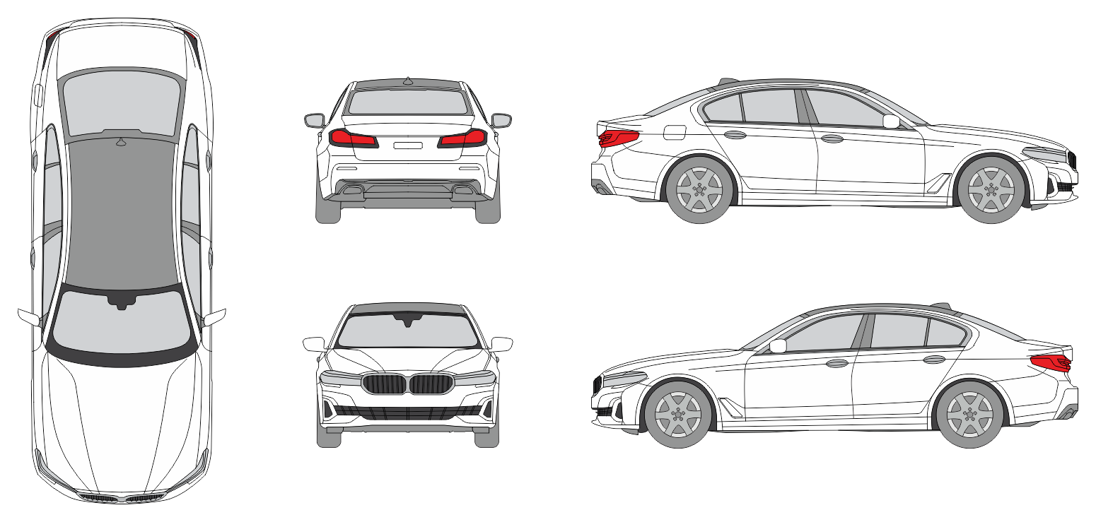 BMW 5er 2021 Car Template