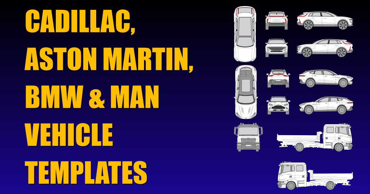 Cadillac, BMW, Aston Martin & Man Vehicle Templates Added to Collection