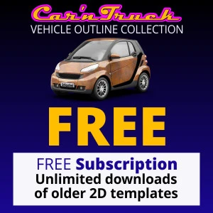 Car 'n Truck Vehicle Outline Collection - Free Subscription