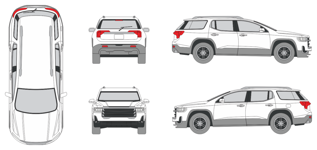 GMC Acadia 2020 SUV Template