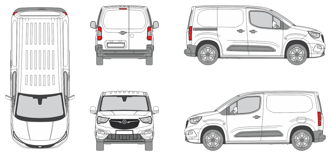 Opel Combo 2018 Swingout R Door - Vehicle Templates Unleashed