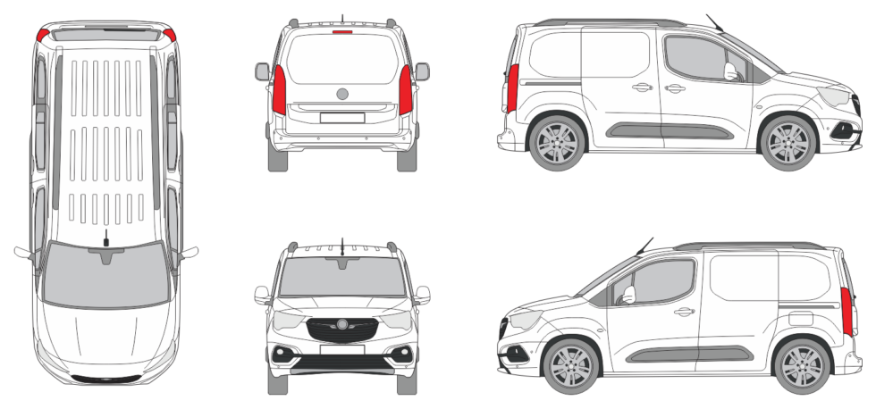 Opel Combo Cargo 2018 R Door - Vehicle Templates Unleashed