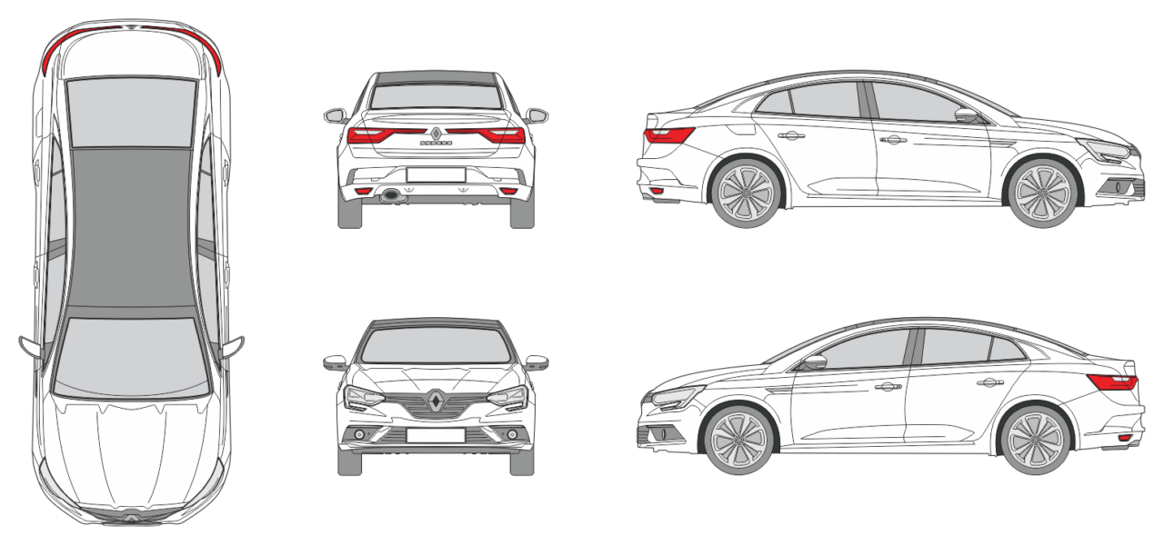 Renault Megane Grand Coupe 2020 - Vehicle Templates Unleashed