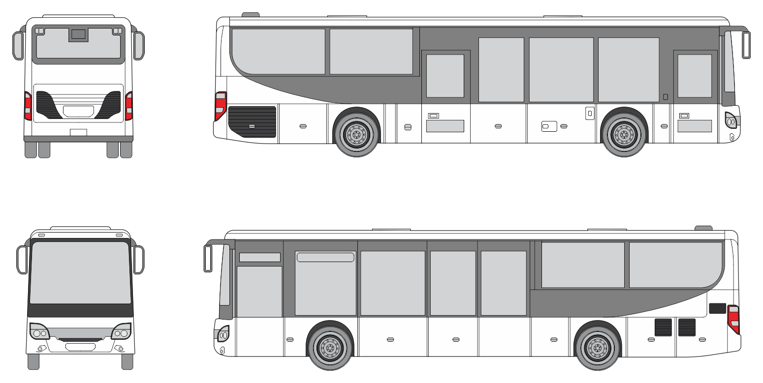 Setra S 415 LE 2014 Bus Template