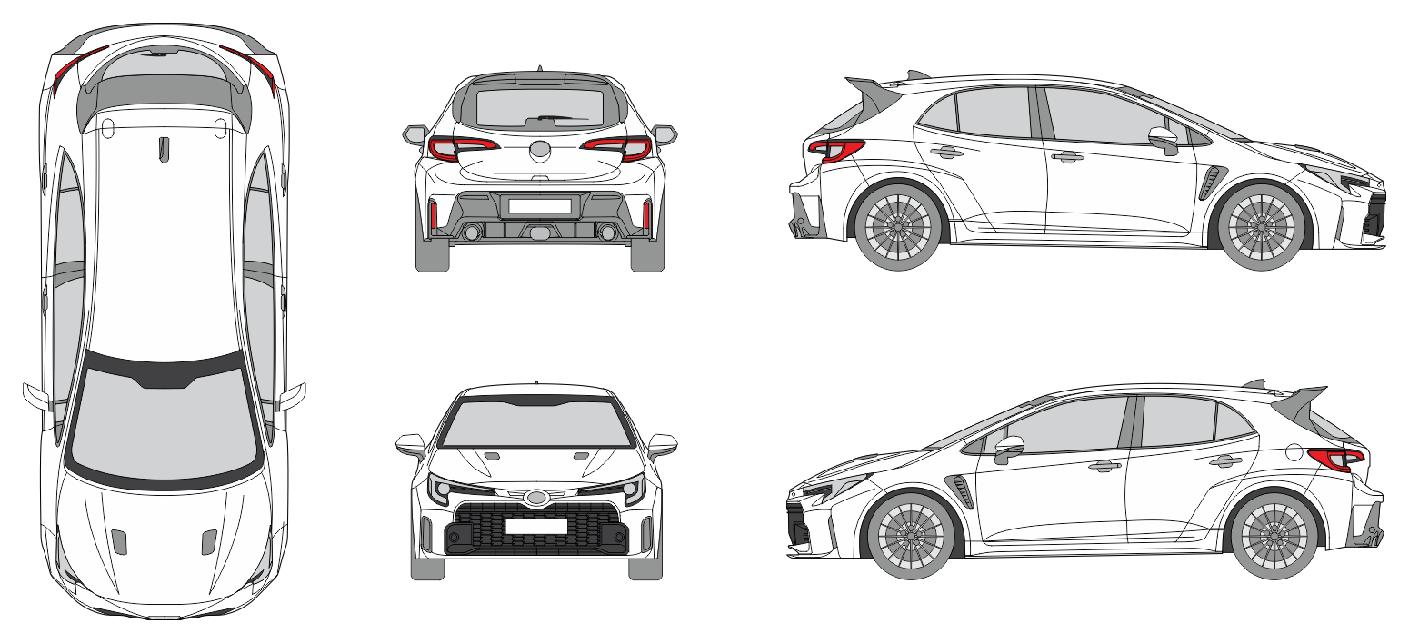 Toyota Corolla GR 2022 Car Template