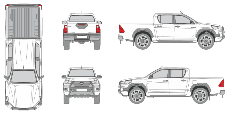 Toyota Hilux 2020 Pickup Template