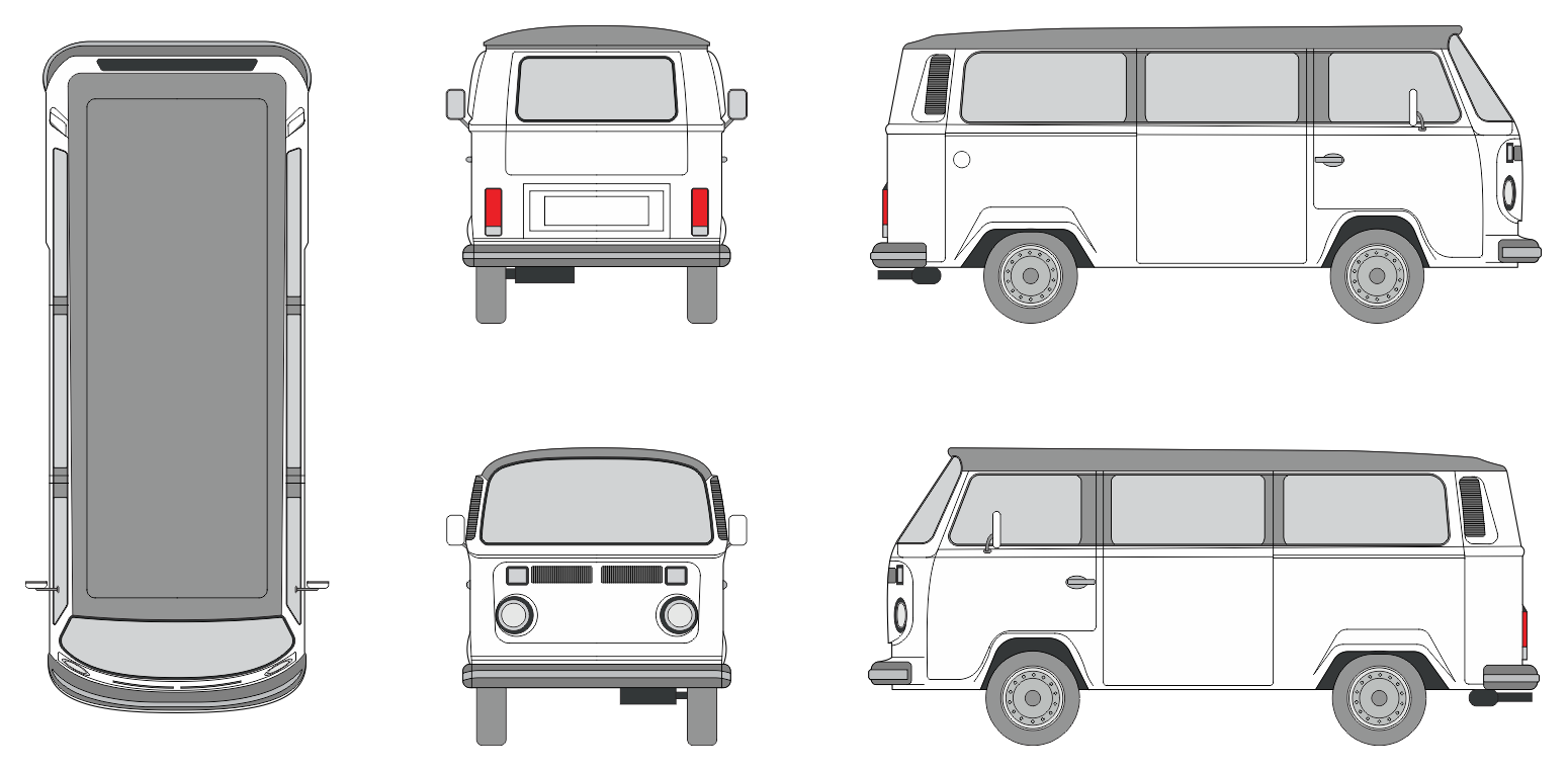Volkswagen T2 1967 Minibus Template